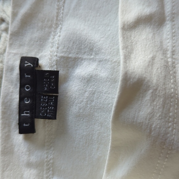 Theory Zelena Strapless Dress Silk Color block One size Blue Black - Picture 5 of 8